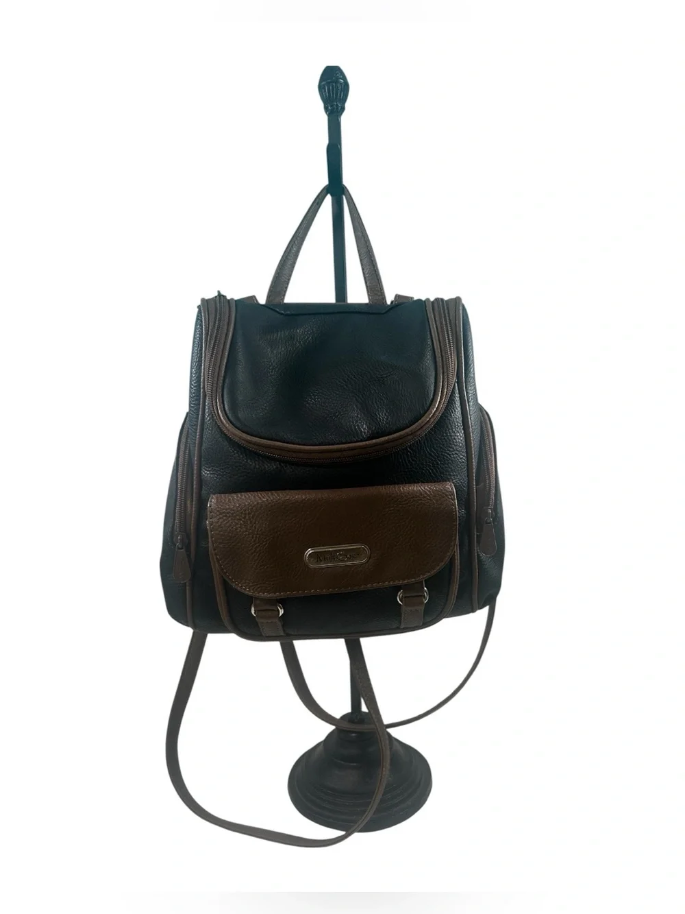 MultiSac Major Convertible 3-in-1 Backpack Shoulder Bag Black Brown Organizer
